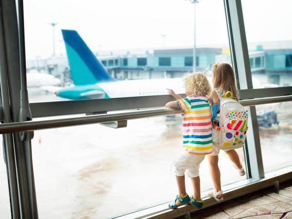 Kids at airport