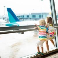 Kids at airport